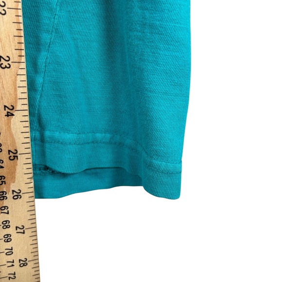 VTG Mickey Unlimited Disney T Shirt Sz L Teal Embroidered Tee Y2K 90s - Picture 5 of 8